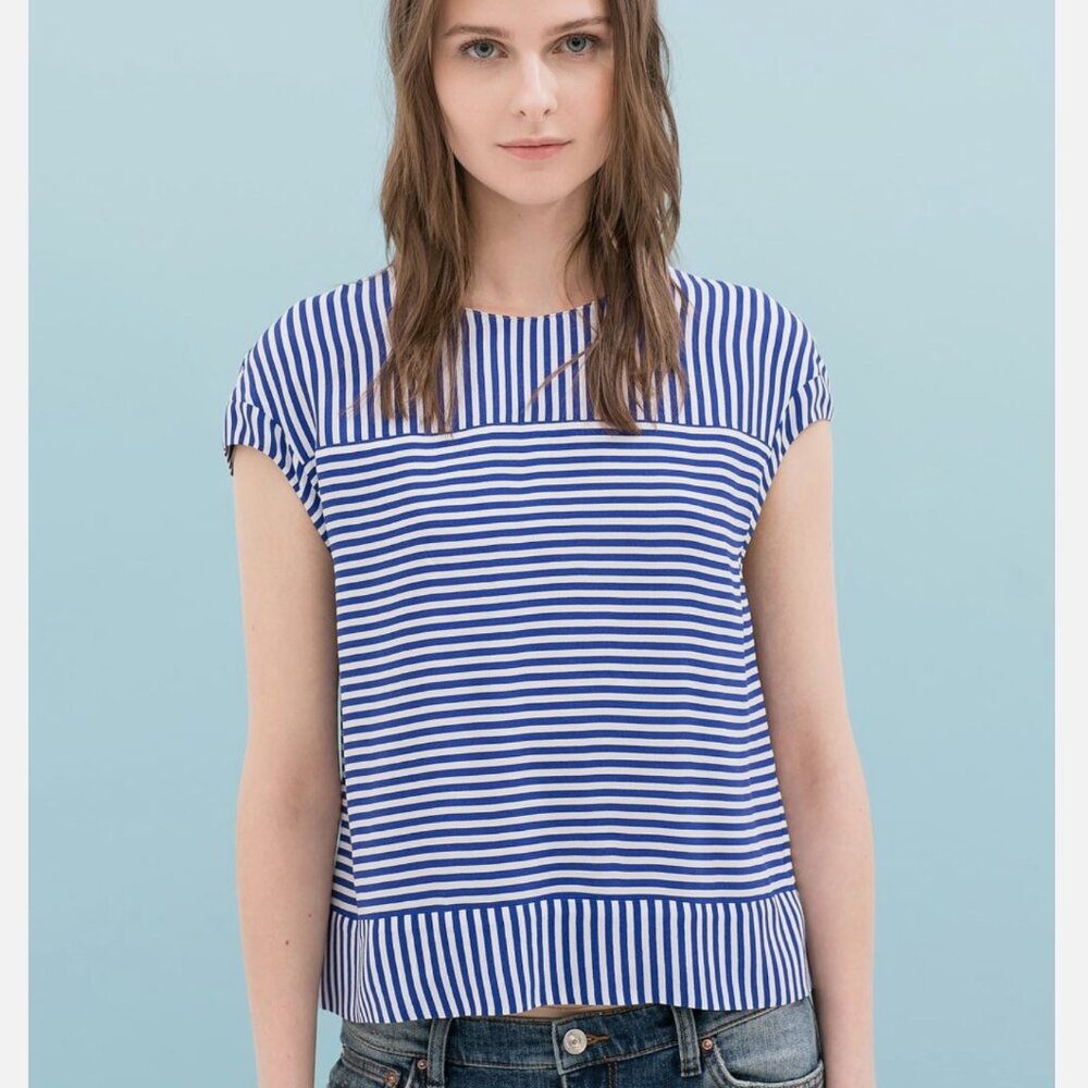 ZARA Woman Striped Classic Top